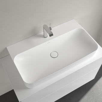 РАКОВИНА НАКЛАДНАЯ 80Х47 VILLEROY&BOCH FINION, STONE WHITE (41688CRW)