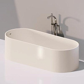 ВАННА ИЗ ИСКУССТВЕННОГО КАМНЯ ОТДЕЛЬНОСТОЯЩАЯ FLAMINIA OVAL 170Х70 СМ, MILKY WHITE (OV170)