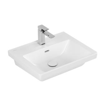 РАКОВИНА 55Х44 VILLEROY&BOCH SUBWAY 3.0, STONE WHITE (4A7055RW)