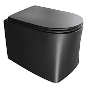 ПОДВЕСНОЙ БЕЗОБОДКОВЫЙ УНИТАЗ AXA DP, ЧЕРНЫЙ МАТОВЫЙ (8401007)