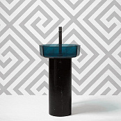 НАПОЛЬНАЯ РАКОВИНА ANTONIO LUPI OPALE, СИНИЙ+ЧЕРНЫЙ (OPALE10+OPALE21 COBALTO+NERO MARQUINIA)