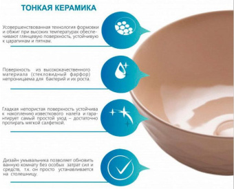КЕРАМИЧЕСКАЯ РАКОВИНА KRAUS VIVA (KCV-200GBL)