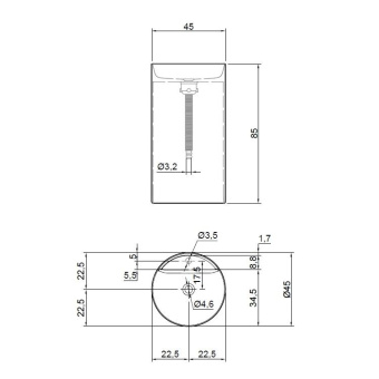 НАПОЛЬНАЯ РАКОВИНА ANTONIO LUPI SIMPLO, ЧЕРНЫЙ (SIMPLO85 NERO)
