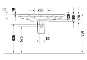 РАКОВИНА 100,5Х48 СМ DURAVIT D-NEO, БЕЛЫЙ (2367100060)