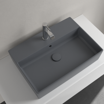 РАКОВИНА НАКЛАДНАЯ 60Х42 VILLEROY&BOCH MEMENTO 2.0, GRAPHITE (4A0760I4)