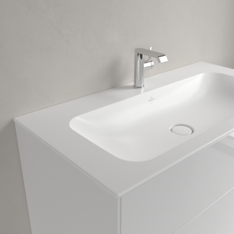 РАКОВИНА ВСТРАИВАЕМАЯ 100Х50 VILLEROY&BOCH FINION, STONE WHITE (4164A2RW)