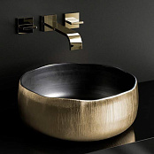 КЕРАМИЧЕСКАЯ РАКОВИНА GLASS DESIGN MODE LUX, GUNMETAL/GOLD (MODE40GMGD)