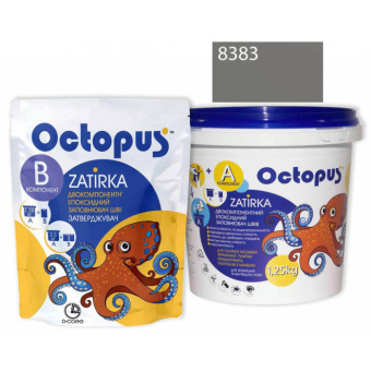 ЭПОКСИДНАЯ ЗАТИРКА OCTOPUS ZATIRKA 2-КОМП. ЦВЕТ 8383 СЕРО-ТЕПЛЫЙ 1,25 КГ (8383-1)
