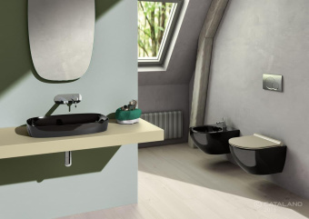 КЕРАМИЧЕСКАЯ РАКОВИНА 75 СМ CATALANO GREEN LUX, ЧЕРНАЯ (175AGRLXNE)