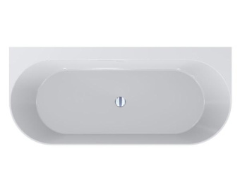 ВАННА ПРИСТЕННАЯ КАМЕННАЯ MIRAGGIO BALI 170X75 СМ, БЕЛАЯ (0000262)