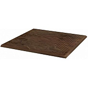 PARADYZ KLINKIER SEMIR BEIGE STOPNICA RYFLOWANA NAROZNA STRUKTURALNA 30x30