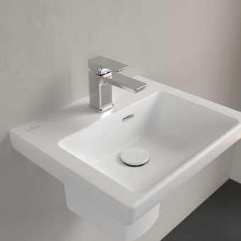 РАКОВИНА 45Х37 VILLEROY&BOCH SUBWAY 3.0, STONE WHITE (437045RW)