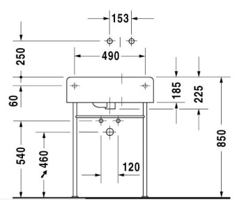 РАКОВИНА 61,5Х46 СМ DURAVIT SCOLA, БЕЛЫЙ (0685600011)