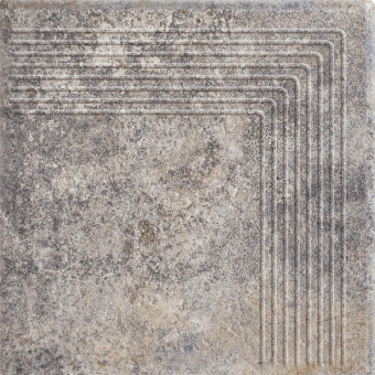 PARADYZ KLINKIER VIANO GRYS STOPNICA NAROZNA STRUKTURA 30x30