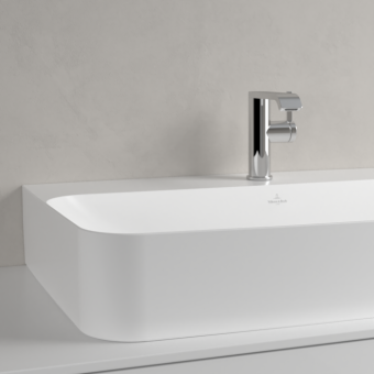 РАКОВИНА НАКЛАДНАЯ 80Х47 VILLEROY&BOCH FINION, STONE WHITE (41688LRW)