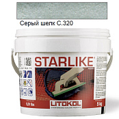 LITOKOL STARLIKE CLASSIC C.320 СЕРЫЙ ШЕЛК 5 кг ЭПОКСИДНАЯ ЗАТИРКА STRGST0005