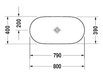 РАКОВИНА 80Х40 СМ DURAVIT LUV, БЕЛЫЙ МАТОВЫЙ (0379802600)