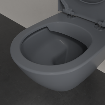 ПОДВЕСНОЙ БЕЗОБОДКОВЫЙ УНИТАЗ VILLEROY&BOCH SUBWAY 2.0, GRAPHITE (5614R0I4)