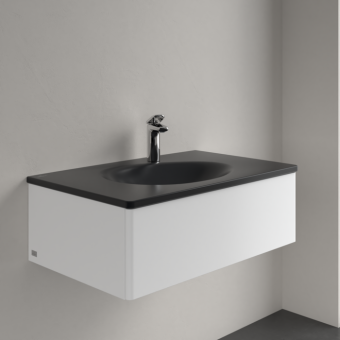 РАКОВИНА ВСТРАИВАЕМАЯ 80Х50 VILLEROY&BOCH ANTAO, PURE BLACK (4A7584R7)
