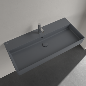 РАКОВИНА ПОДВЕСНАЯ 100Х47 VILLEROY&BOCH MEMENTO 2.0, GRAPHITE (4A22A5I4)