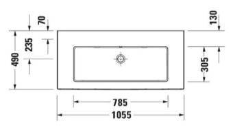 РАКОВИНА 105Х49 СМ DURAVIT WHITE TULIP, БЕЛЫЙ (2363100060)