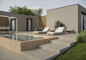 PARADYZ EREMITE TAUPE КЛИНКЕРНАЯ ФАСАДНАЯ ПЛИТКА МАТ 40X6,6X1,1