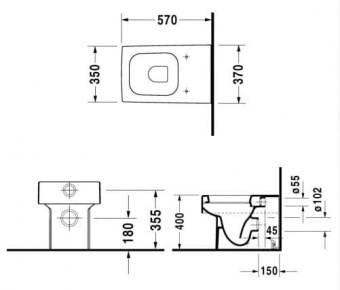 НАПОЛЬНЫЙ УНИТАЗ DURAVIT VERO (2117090000)