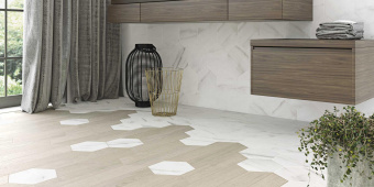 WOW 60° CHEVRON B CALACATTA 10X52