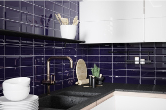 GOLDEN TILE METROTILES BLUE 10X20X0,7