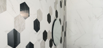 PIEMME VALENTINO MARMI REALI MAT ESAGONO CARRARA RET 29X41,5