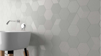 WOW SUBWAY LAB MINI HEXA LISO ASH GREY MATT 15X17