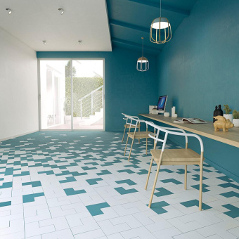 WOW ELLE FLOOR TEAL 18.5X18.5