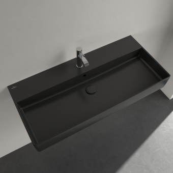 РАКОВИНА ПОДВЕСНАЯ 100Х47 VILLEROY&BOCH MEMENTO 2.0, EBONY (4A22A5S5)