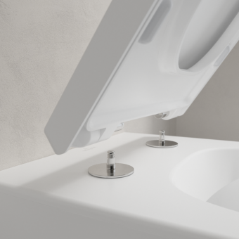 ПОДВЕСНОЙ БЕЗОБОДКОВЫЙ УНИТАЗ VILLEROY&BOCH VENTICELLO, STONE WHITE (4611R0RW)