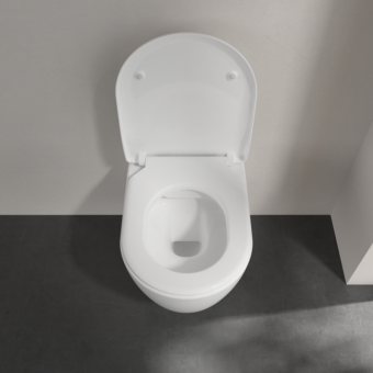 ПОДВЕСНОЙ БЕЗОБОДКОВЫЙ УНИТАЗ VILLEROY&BOCH AVENTO, WHITE ALPIN CERAMICPLUS (5656RSR1)