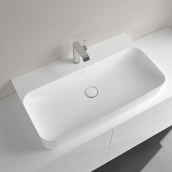РАКОВИНА НАКЛАДНАЯ 80Х47 VILLEROY&BOCH FINION, STONE WHITE (41688LRW)