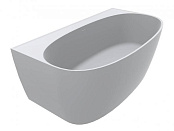 ВАННА ПРИСТЕННАЯ КАМЕННАЯ MIRAGGIO ANNA MIRASOFT 160X85 СМ, БЕЛАЯ МАТОВЫЙ (0001640)