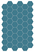 TERRATINTA MAGICA HEXA FLOOR CADET BLUE MATT 140X160