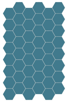 TERRATINTA MAGICA HEXA FLOOR CADET BLUE MATT 140X160