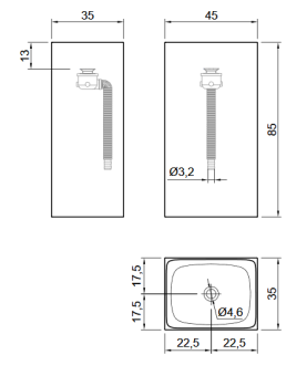 НАПОЛЬНАЯ РАКОВИНА ANTONIO LUPI FUSTO, СИНИЙ (FUSTO RANA BLU)