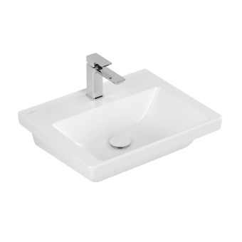 РАКОВИНА 55Х44 VILLEROY&BOCH SUBWAY 3.0, STONE WHITE (4A7056RW)