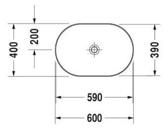 РАКОВИНА 60Х40 СМ DURAVIT LUV, БЕЛО-СЕРЫЙ (0379602300)