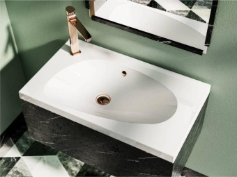 КЕРАМИЧЕСКАЯ ВСТРАИВАЕМАЯ РАКОВИНА 69 СМ MIRAGGIO TITANIA, ЧЕРНЫЙ (0000445)