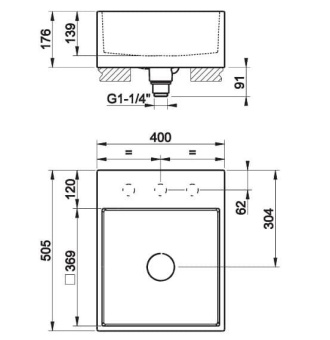 РАКОВИНА GESSI RETTANGOLO (37539)