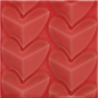 PAMESA AGATHA MILLE CUORI CARMIN 25X25