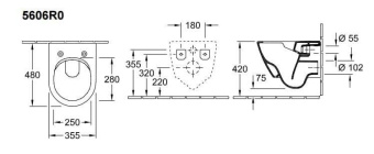 УНИТАЗ ПОДВЕСНОЙ VILLEROY&BOCH SUBWAY 2.0 DIRECTFLUSH (5606R001)