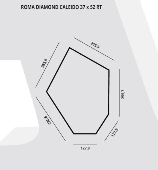 FAP ROMA DIAMOND CALEIDO NERO REALE RET 37X52