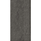 PARADYZ KLINKIER CARRIZO BASALT STOPNICA PROSTA STRUKTURA MAT 30X60