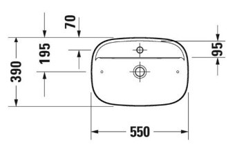 РАКОВИНА 55Х39 СМ DURAVIT ZENCHA, СЕРЫЙ МАТОВЫЙ (2374556771)