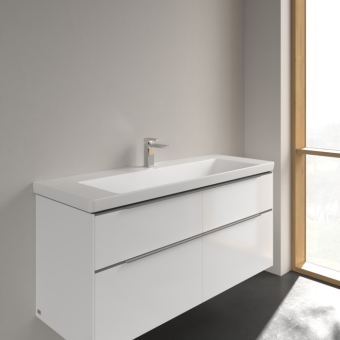 РАКОВИНА 130Х47 VILLEROY&BOCH SUBWAY 3.0, STONE WHITE (4A70D2RW)